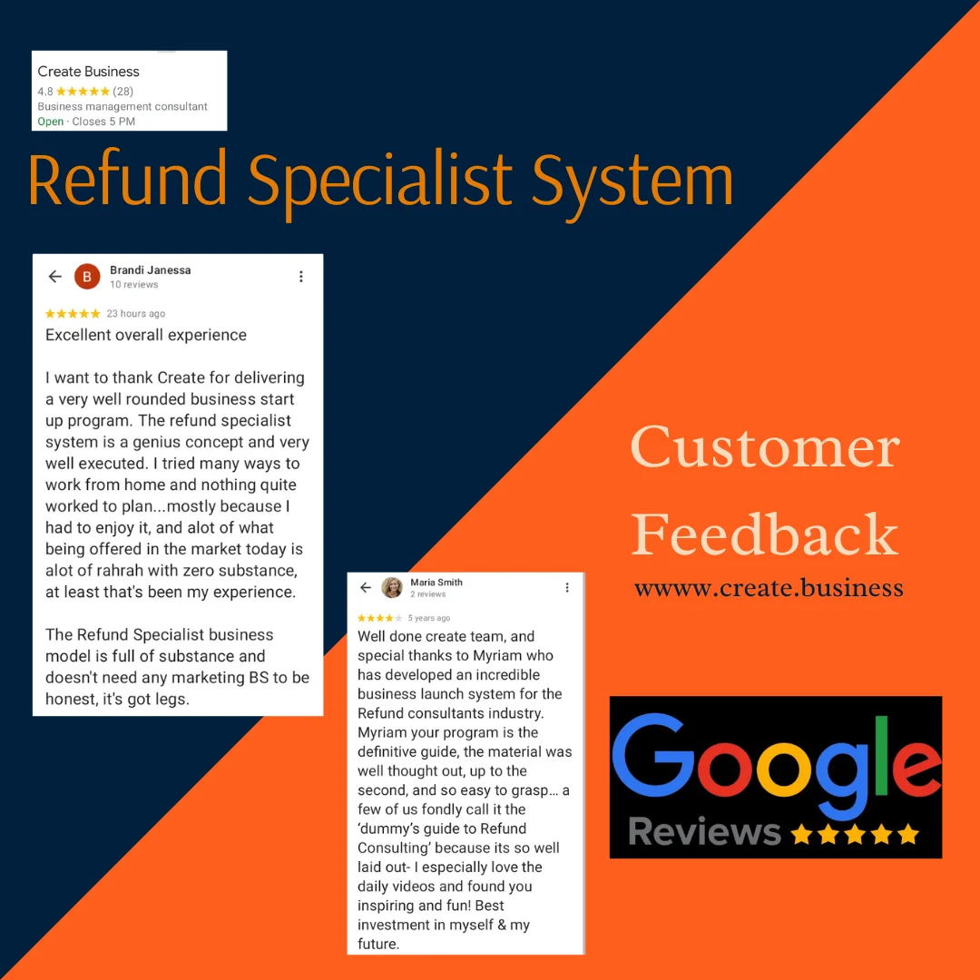 Refund Specialist System Google Review