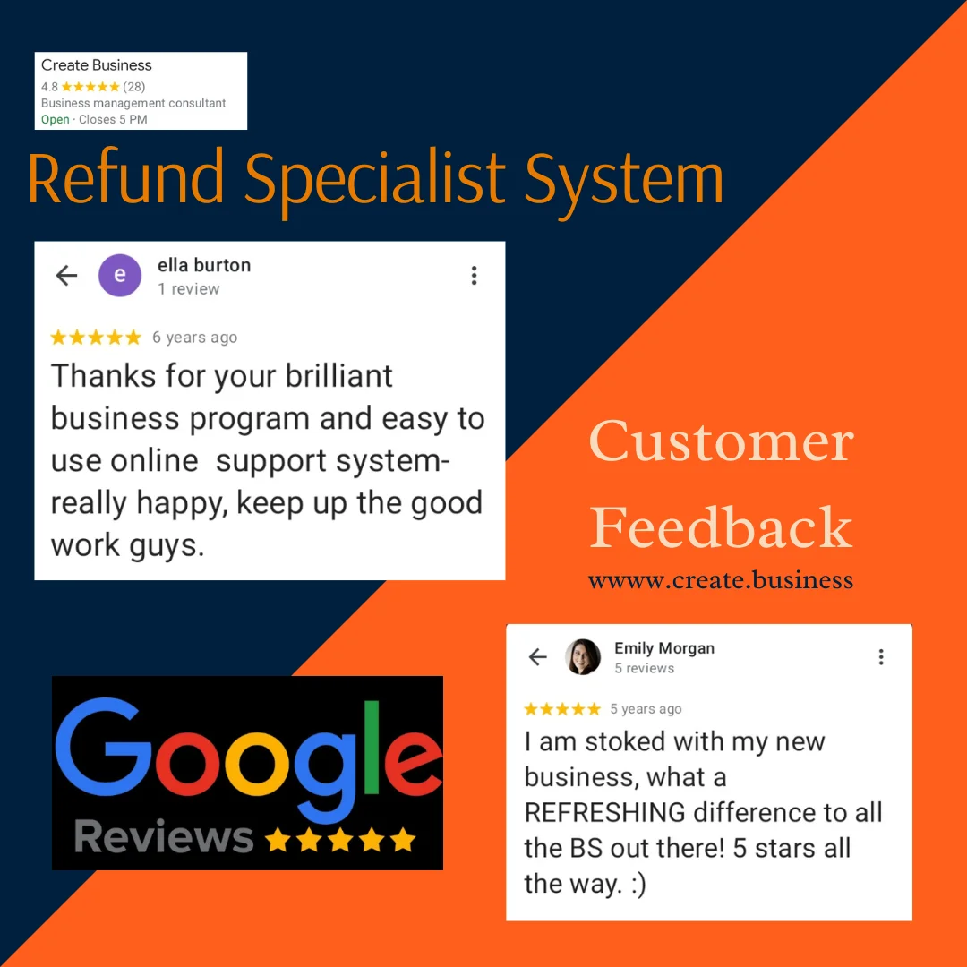 Refund Specialist System Google Review