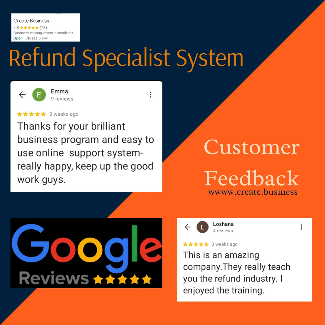 Refund Specialist System Google Review