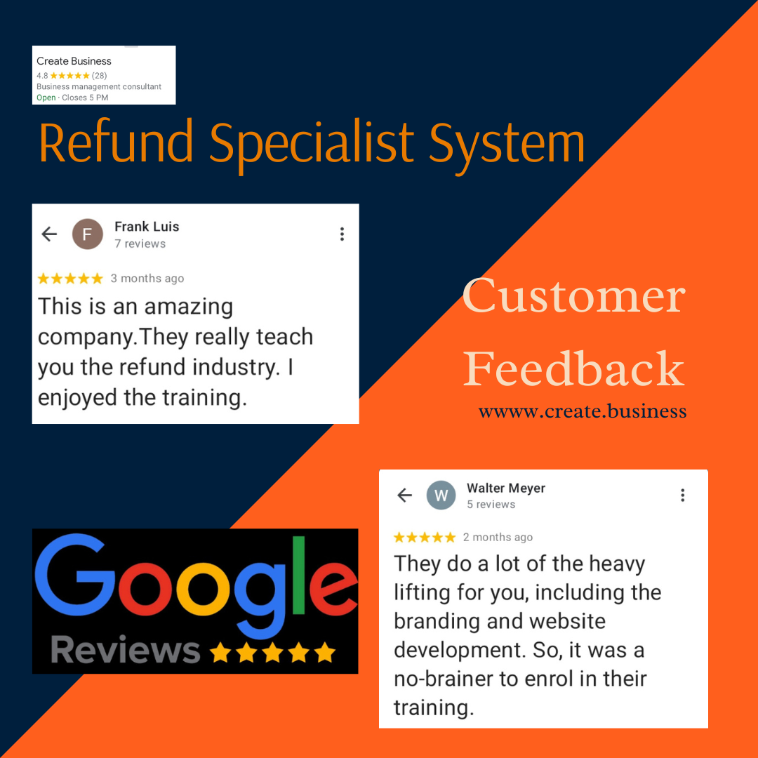 Refund Specialist System Google Review