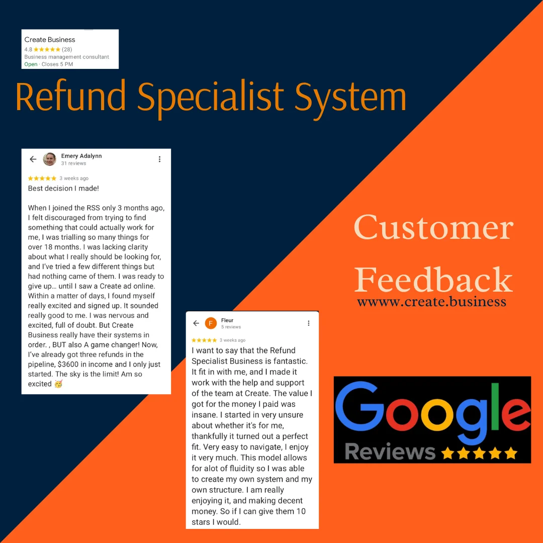 Refund Specialist System Google Review